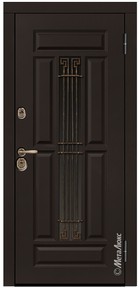 Входная дверь Siena СМ386/2 Е1 горький шоколад / белый