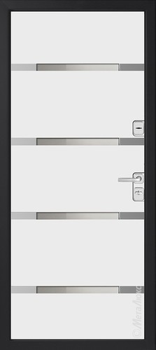 Входная дверь Milano СМ1211/8 E черный / белый