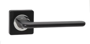 Дверная ручка Лана 95-02 черный/хром блестящий