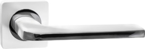Дверная ручка Кераско 97-02 супер белый/хром блестящий