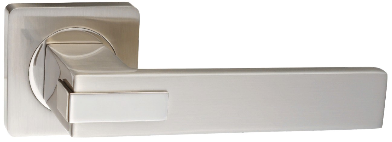 Дверная ручка Катания 301-02 никель матовый / никель блестящий