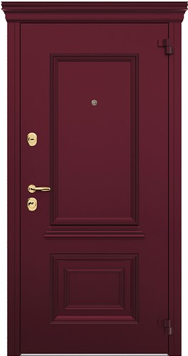 Входная дверь AG6016 Багряный рубин / Слоновая кость, капитель
