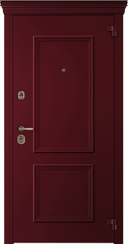 Входная дверь AG6025 Багряный рубин  / Белый камень, капитель