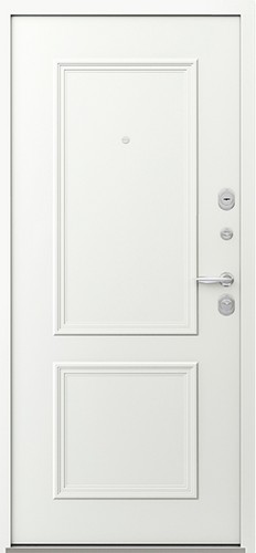 Входная дверь AG6027 Антрацит / Белый камень, капитель