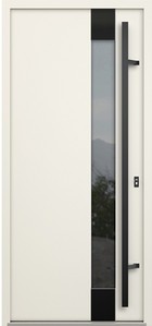 Входная дверь AG6010 Оникс / Слоновая кость, стеклопакет - вид изнутри