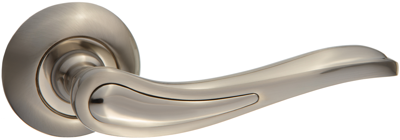 Дверная ручка INAL 517-08, никель матовый - никель блестящий