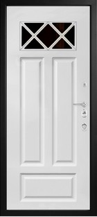 Входная дверь Кранц капител ТЕРМО М1709/25 Е2 графит / белый - вид изнутри